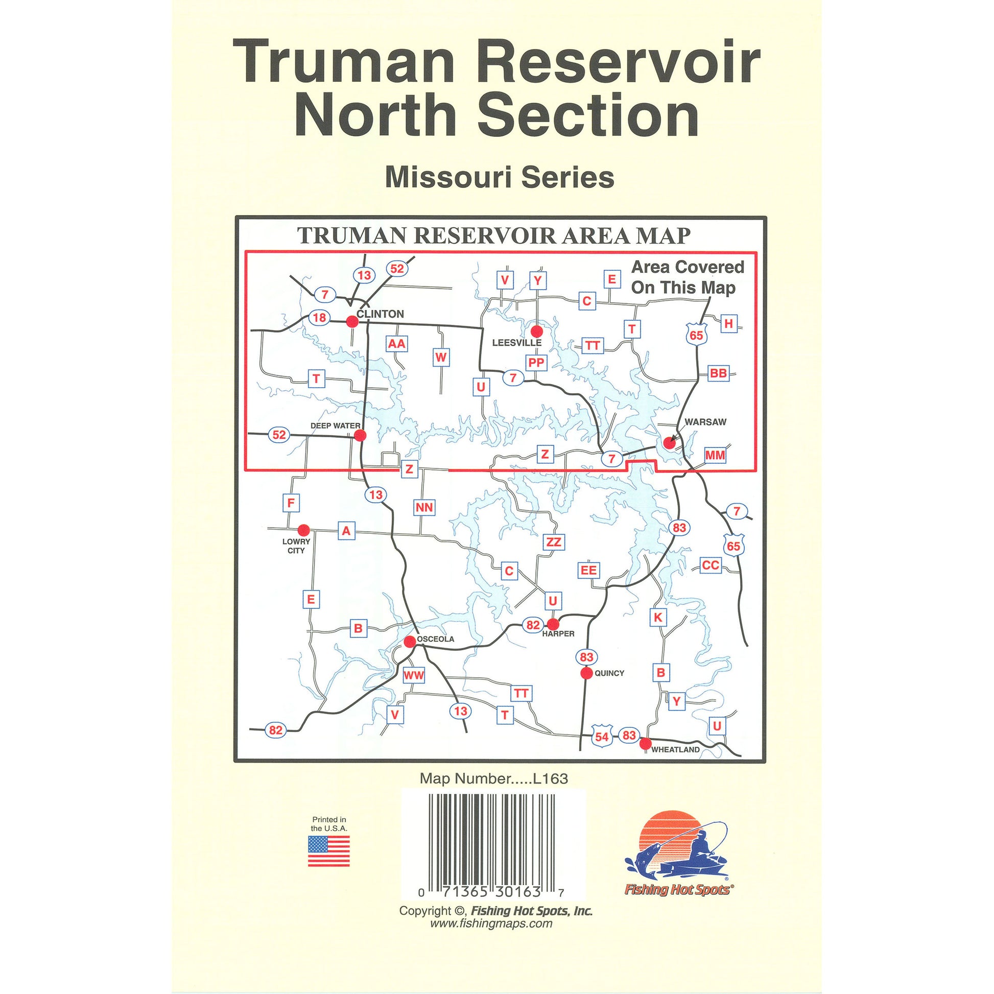 Truman Reservoir-North (North of Hwy 7) Fishing Map