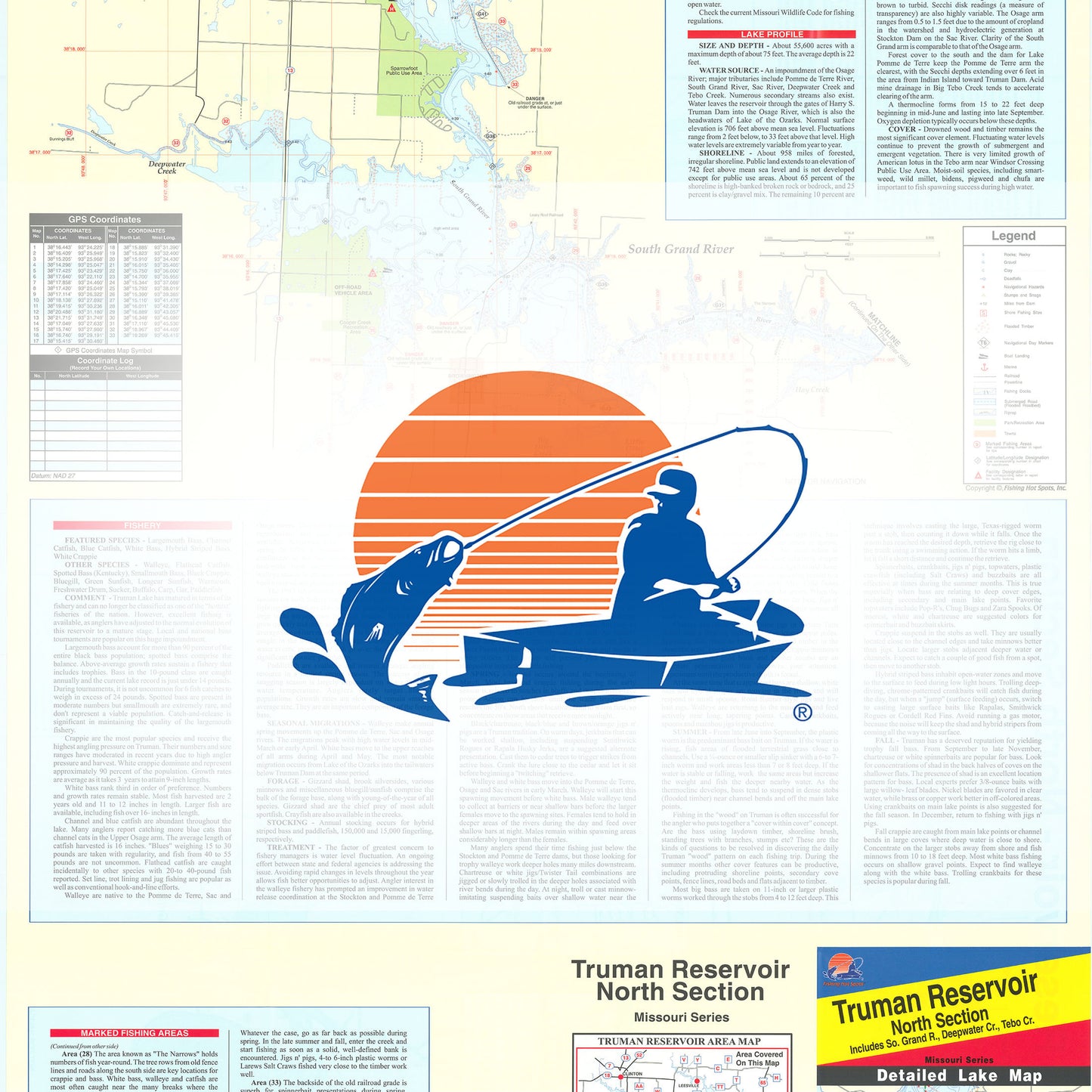 Truman Reservoir-North (North of Hwy 7) Fishing Map