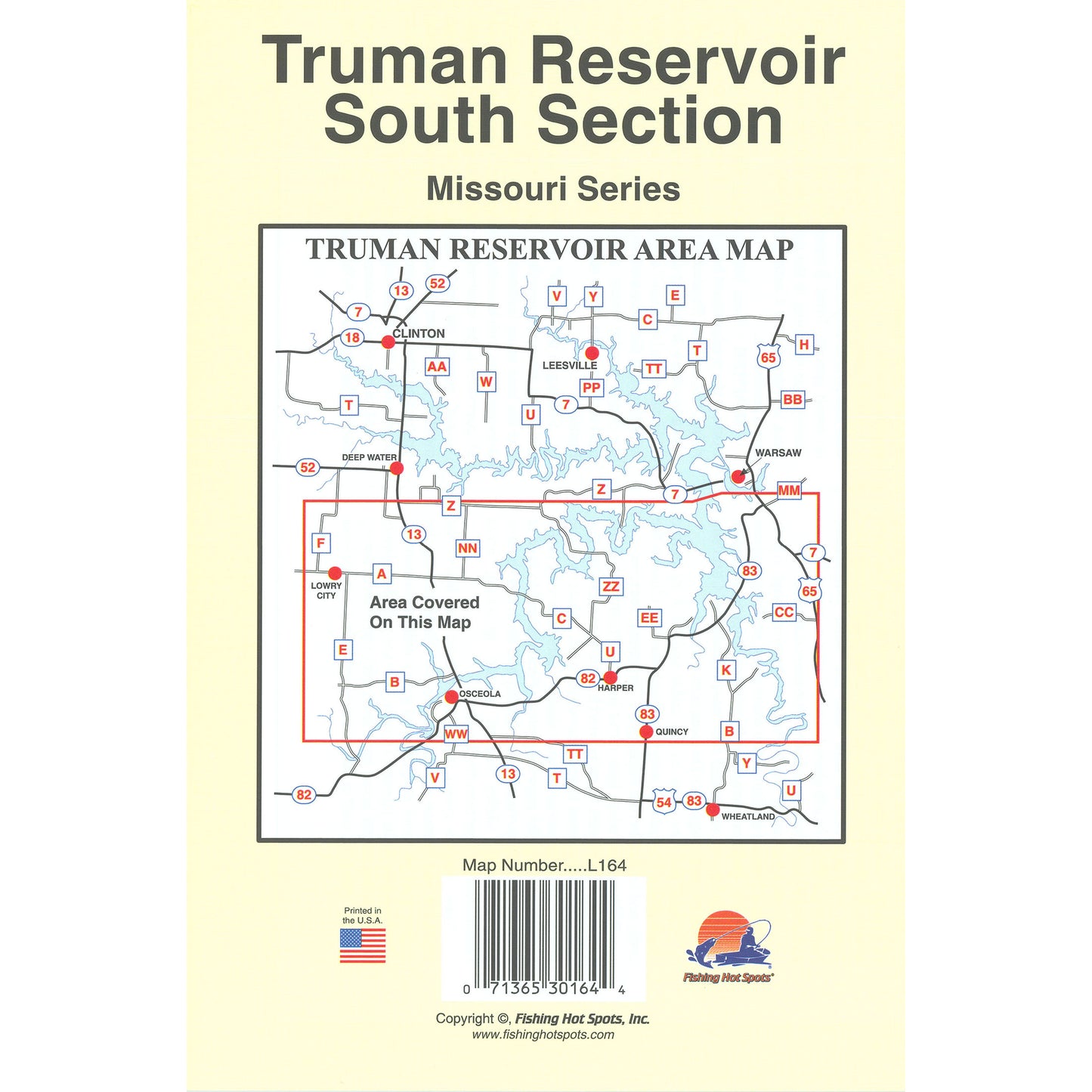 Truman Reservoir-South (South of Hwy 7) Fishing Map