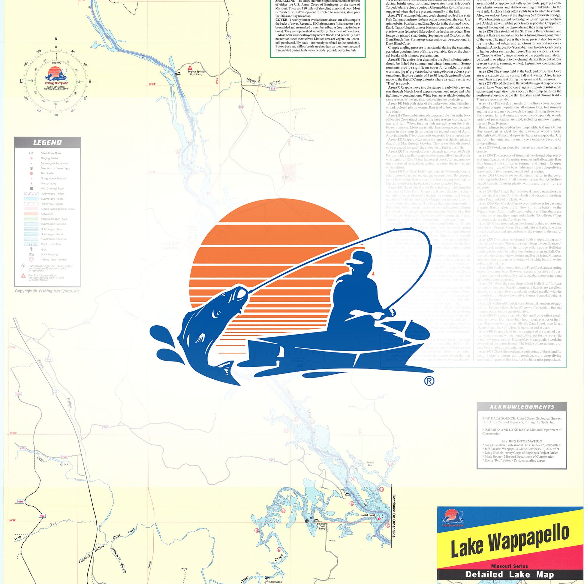 Lake Wappapello Fishing Map
