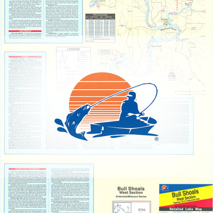 Bull Shoals-West (Hwy 125 to Taneycomo Dam - AR/MO) Fishing Map