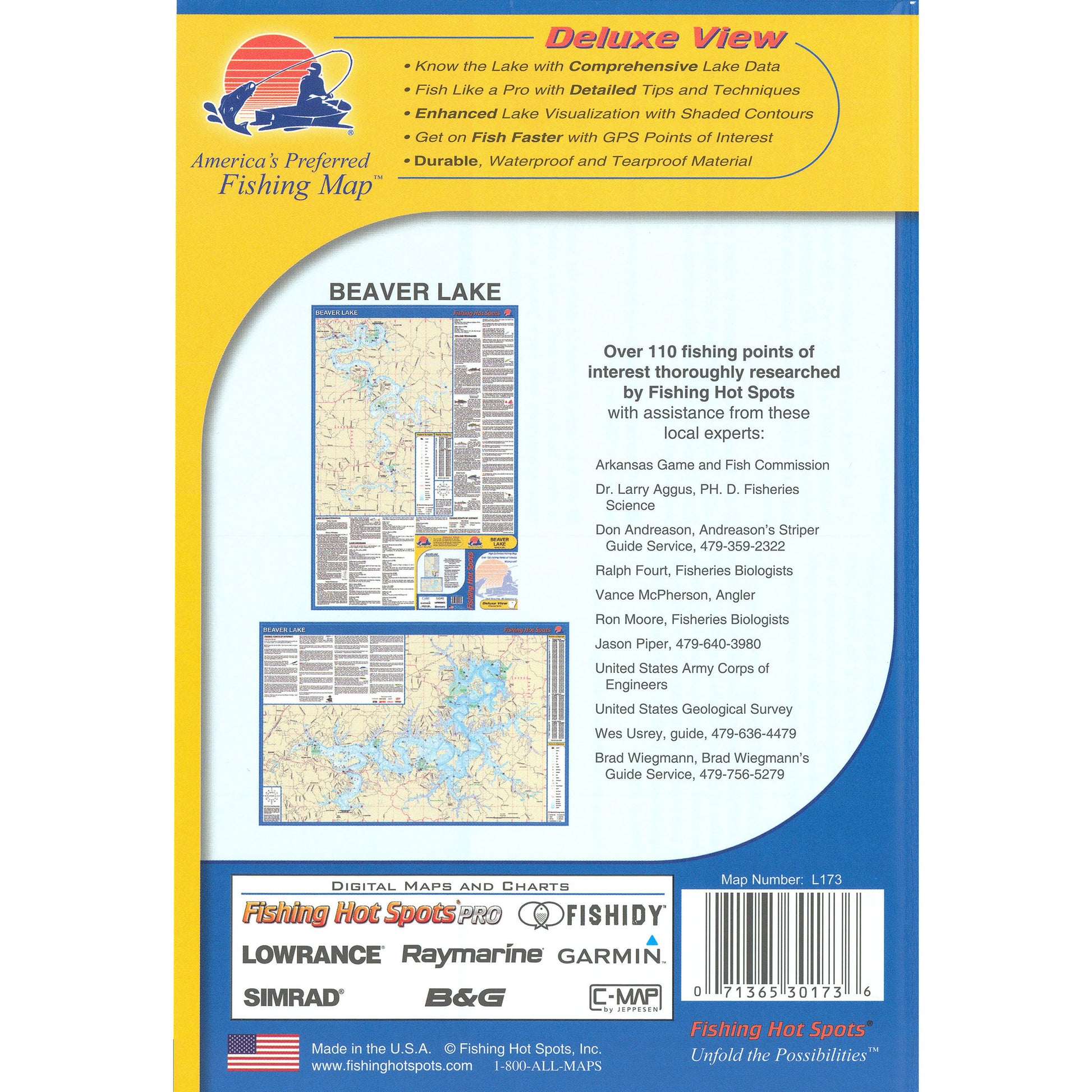 Beaver Lake Fishing Map