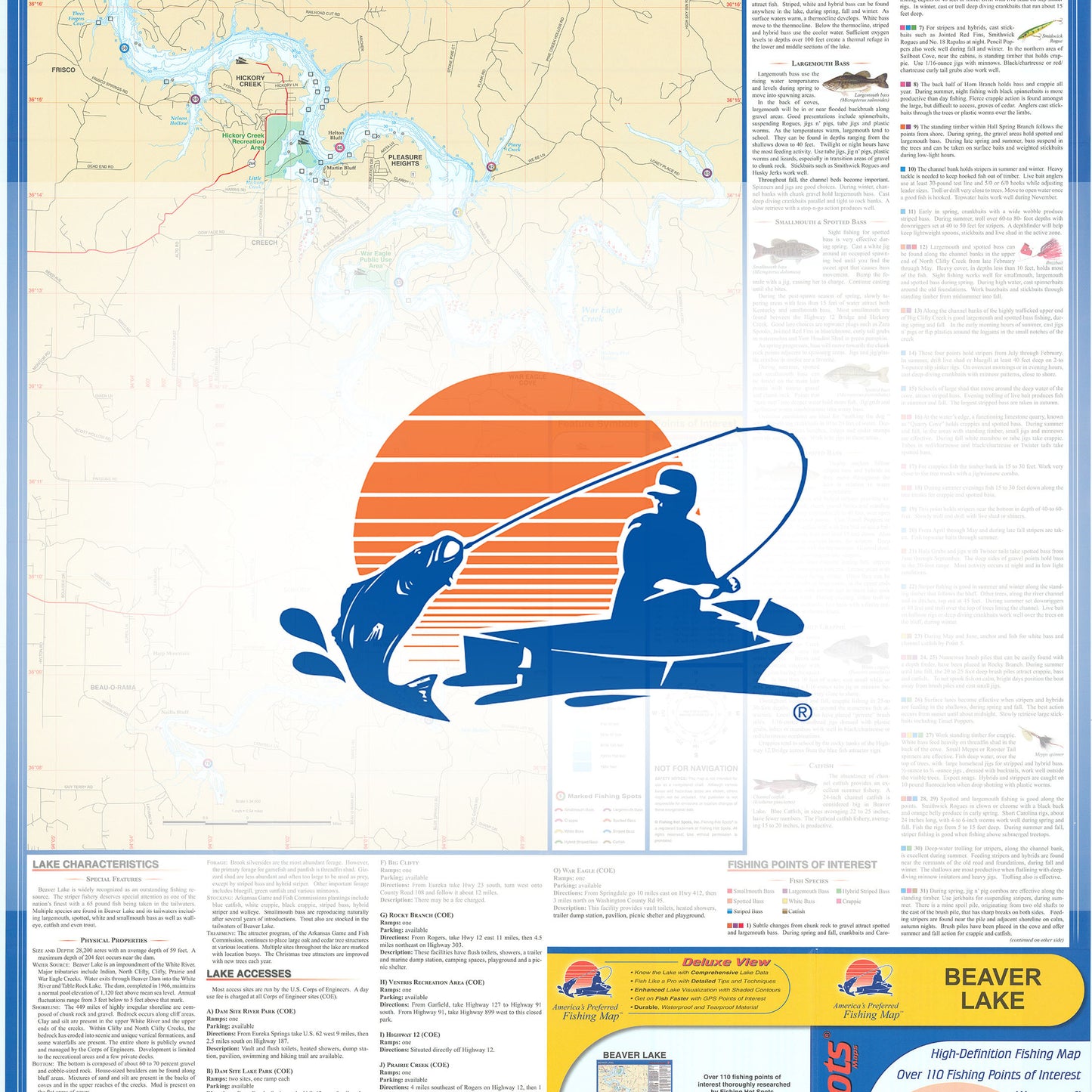 Beaver Lake Fishing Map
