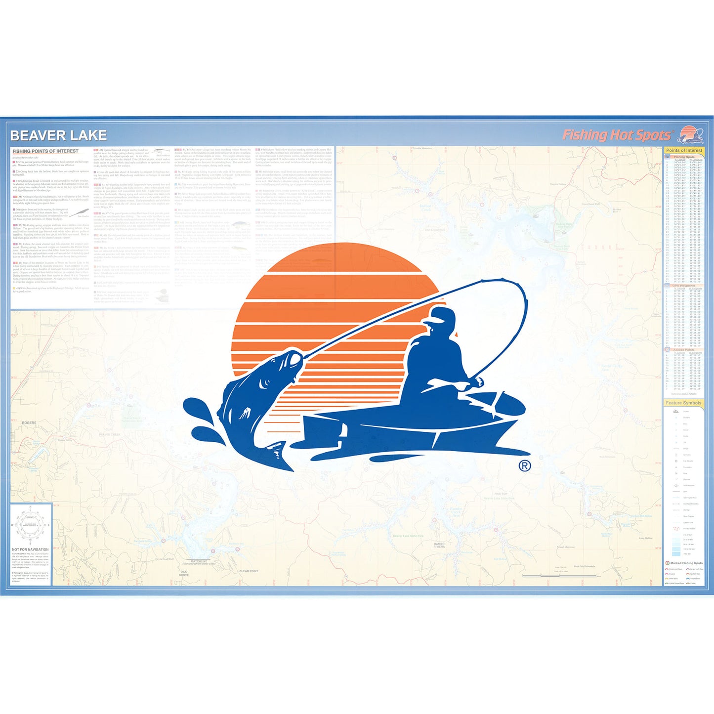 Beaver Lake Fishing Map