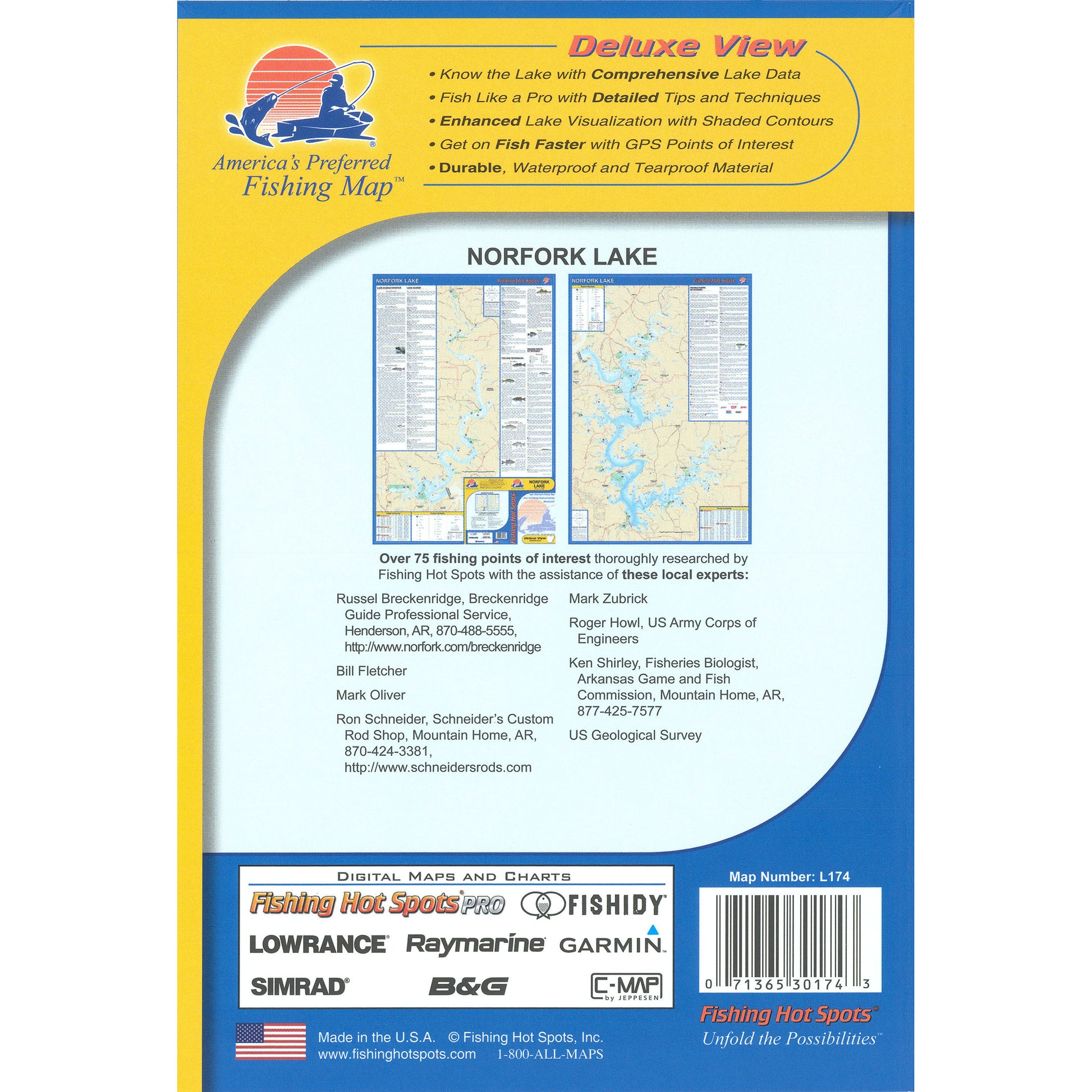 Norfork Lake Fishing Map