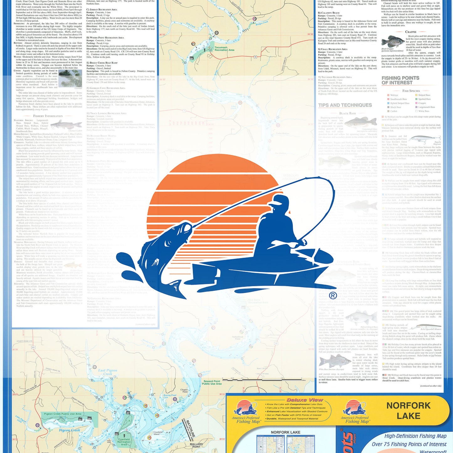 Norfork Lake Fishing Map