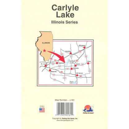 Carlyle Lake Fishing Map