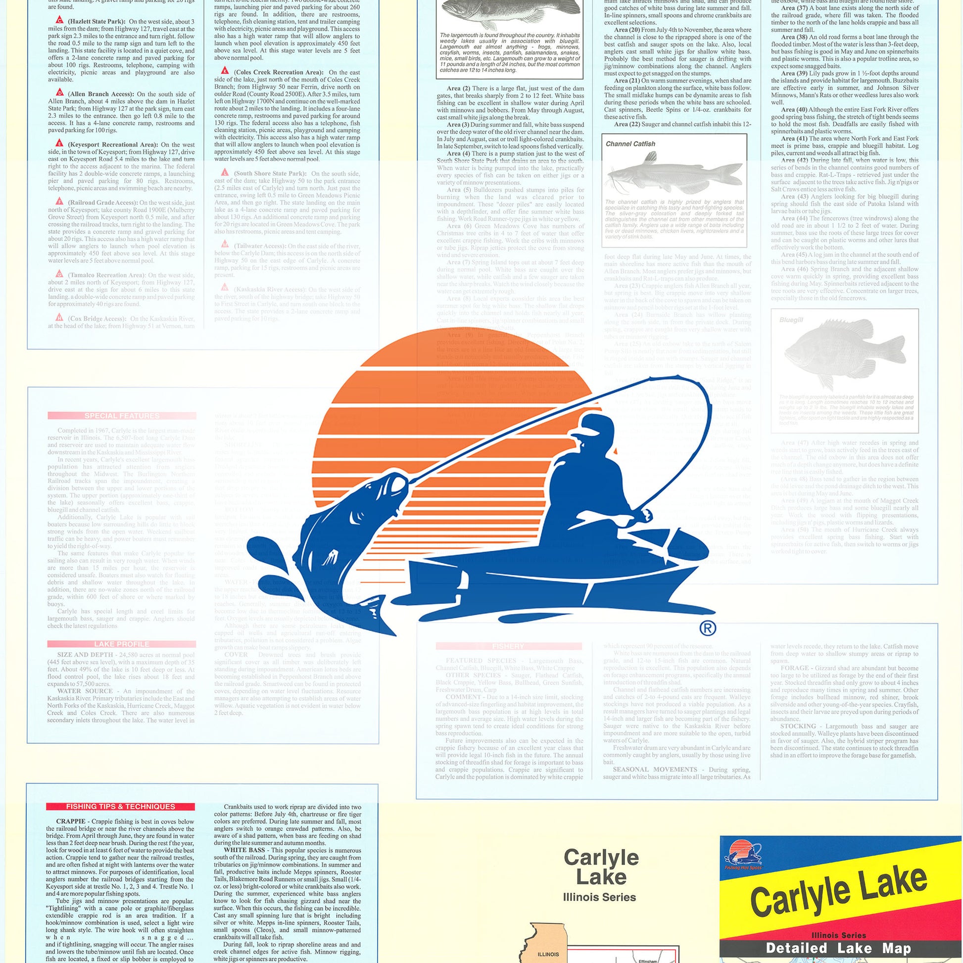 Carlyle Lake Fishing Map