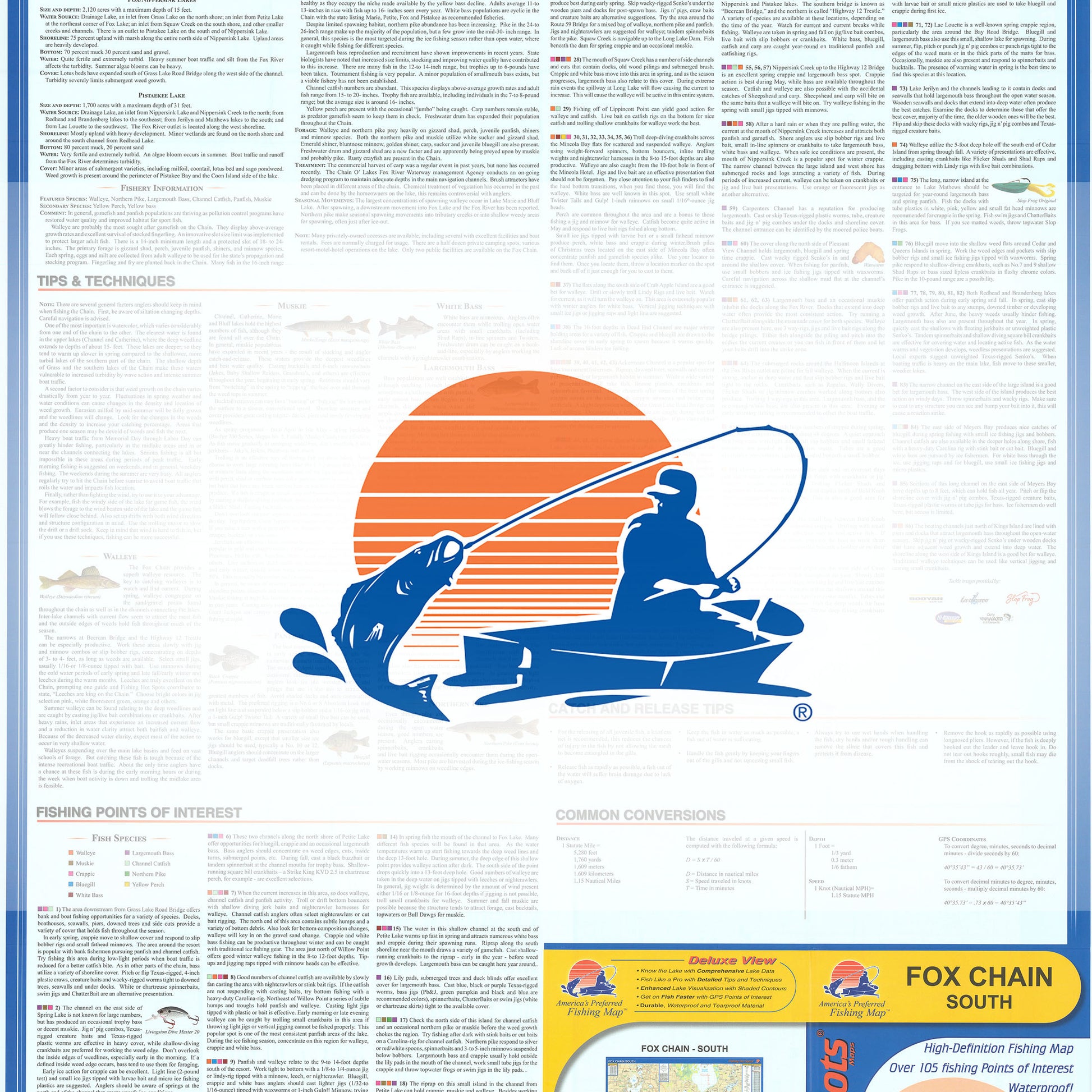 Fox Chain-South Fishing Map