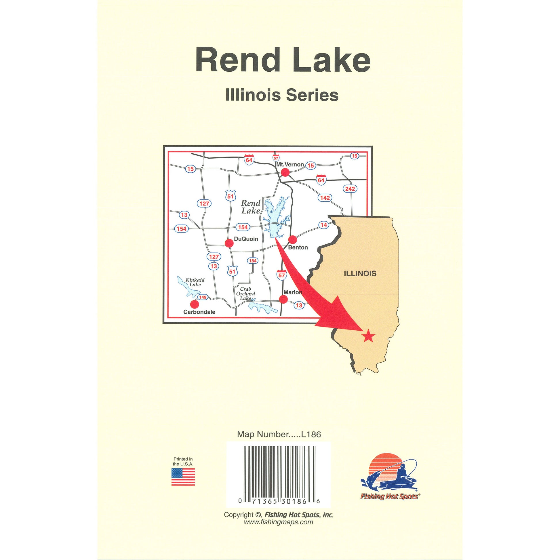Rend Lake Fishing Map