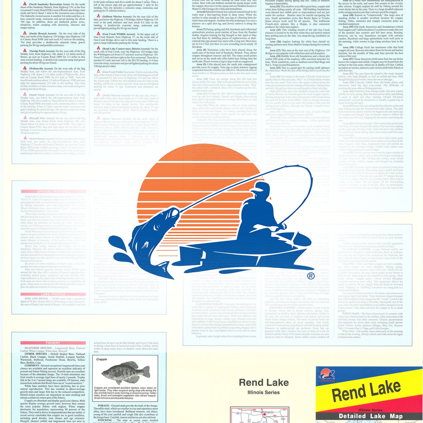 Rend Lake Fishing Map