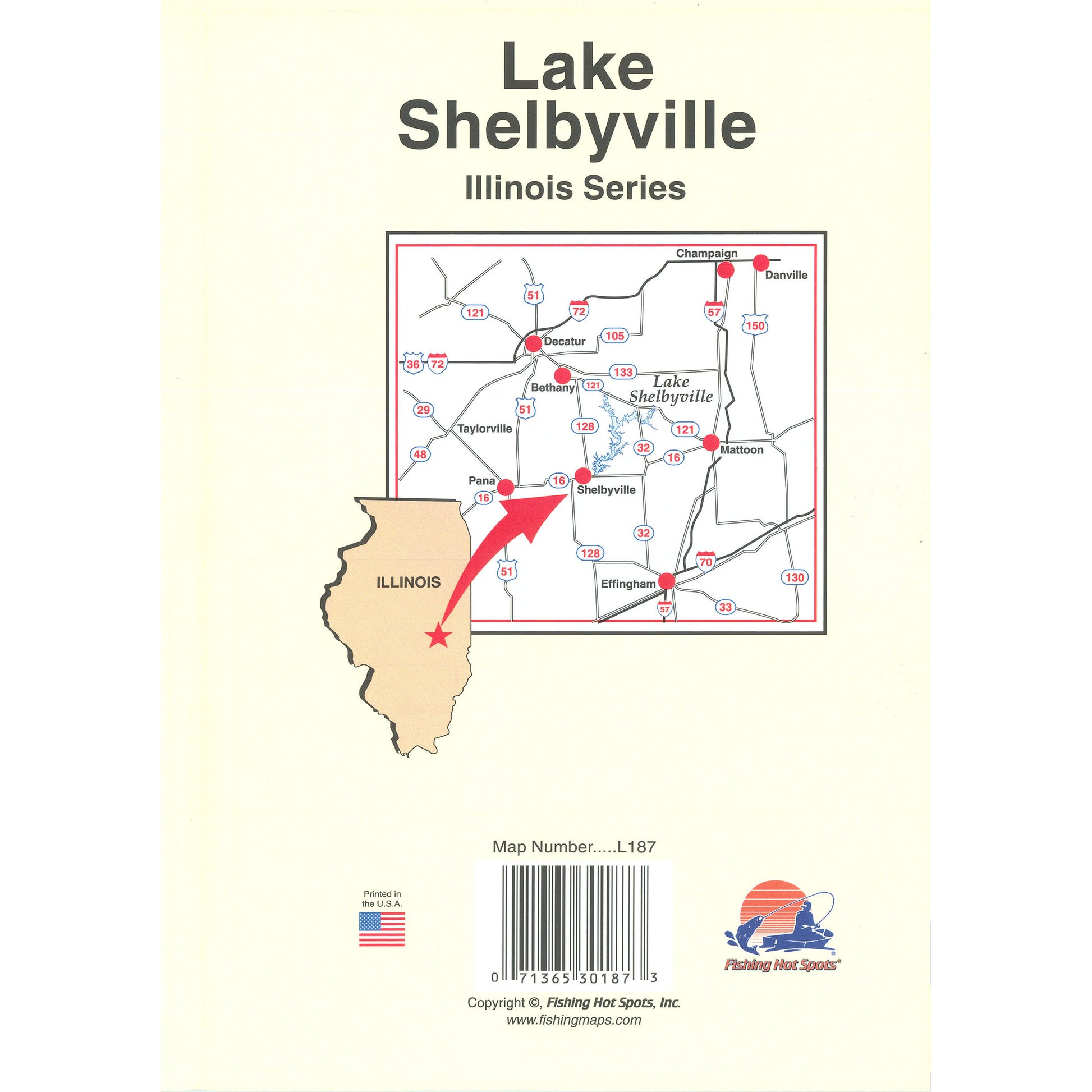 Lake Shelbyville Fishing Map