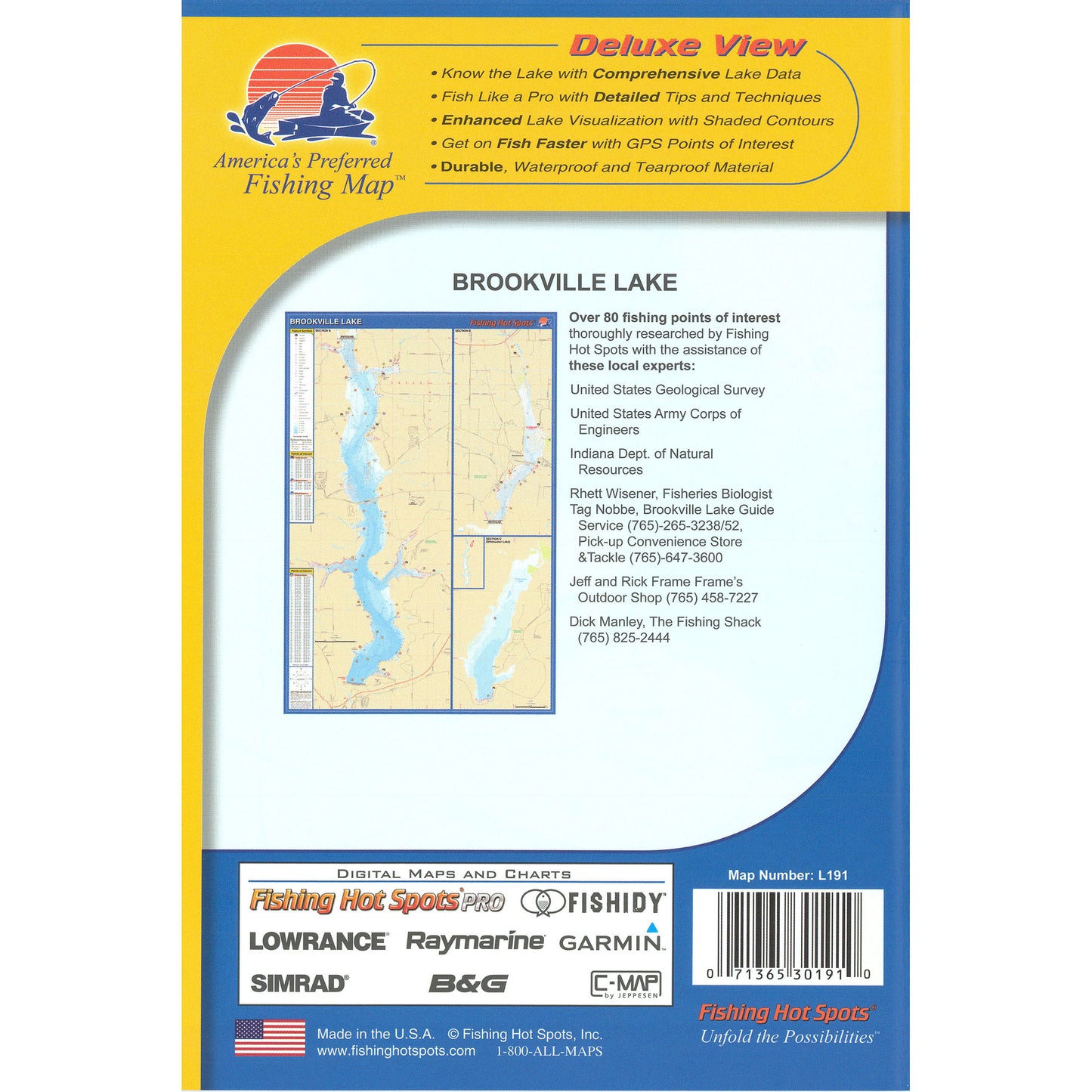 Brookville Lake Fishing Map