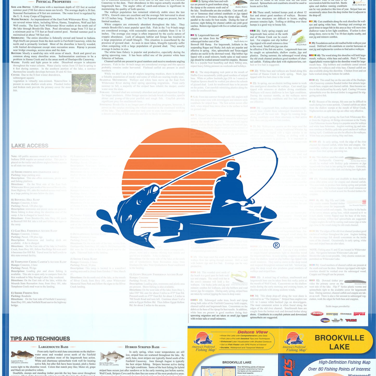 Brookville Lake Fishing Map
