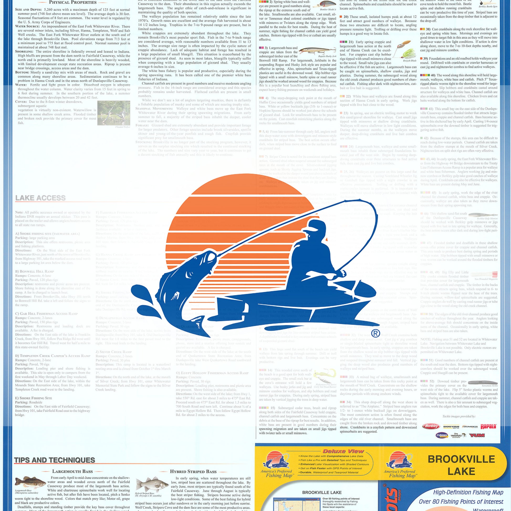 Brookville Lake Fishing Map