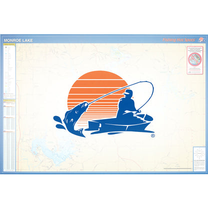 Monroe Lake Fishing Map
