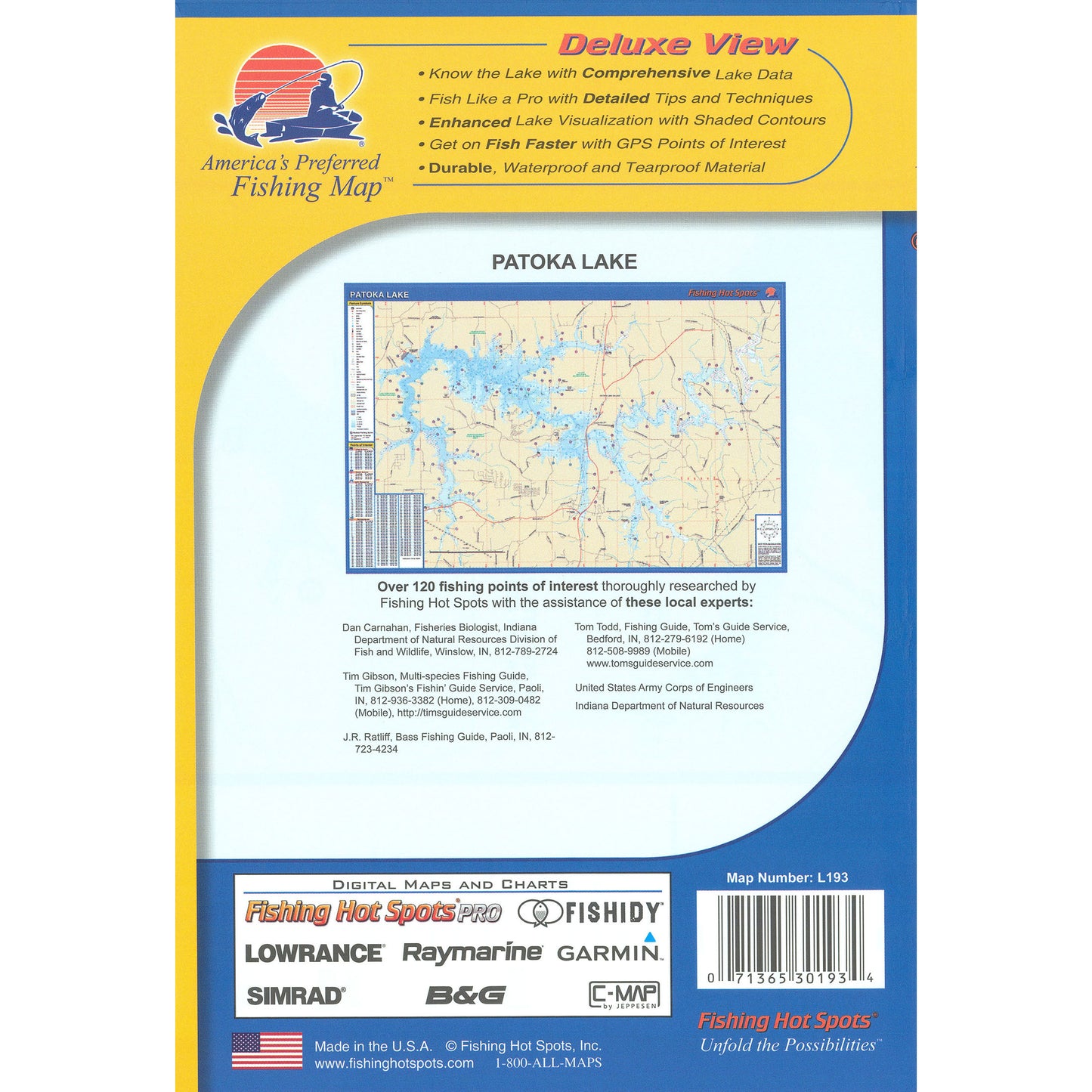 Patoka Lake Fishing Map