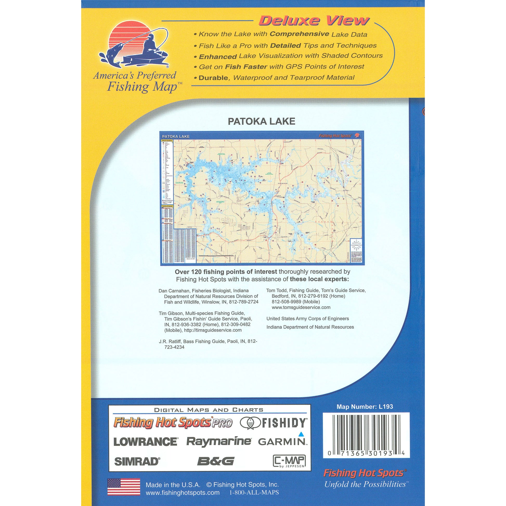 Patoka Lake Fishing Map