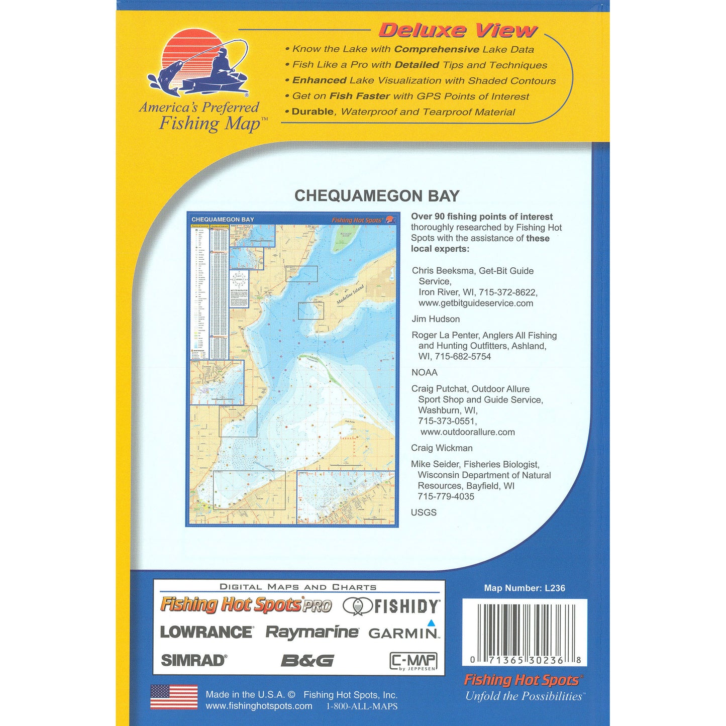 Chequamegon Bay-Superior Fishing Map (Ashland/Bayfield Co)