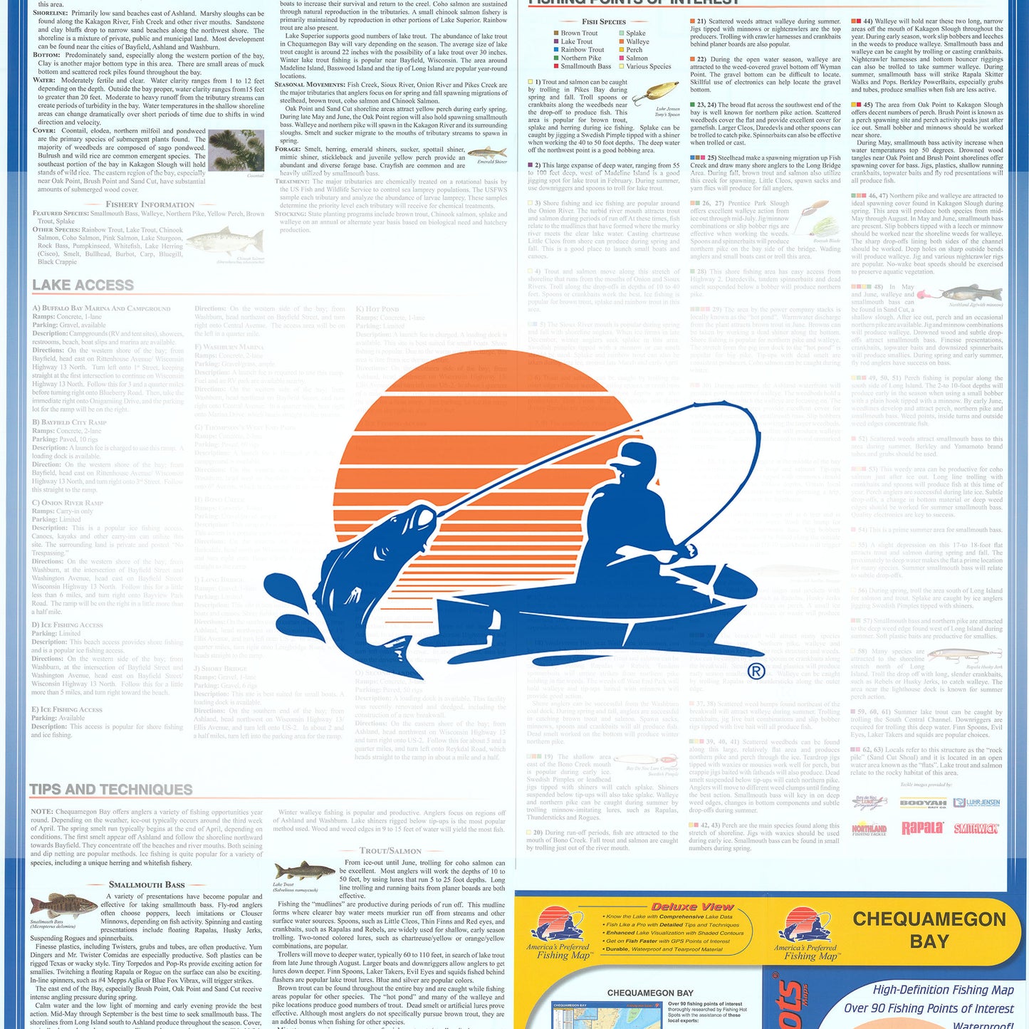 Chequamegon Bay-Superior Fishing Map (Ashland/Bayfield Co)