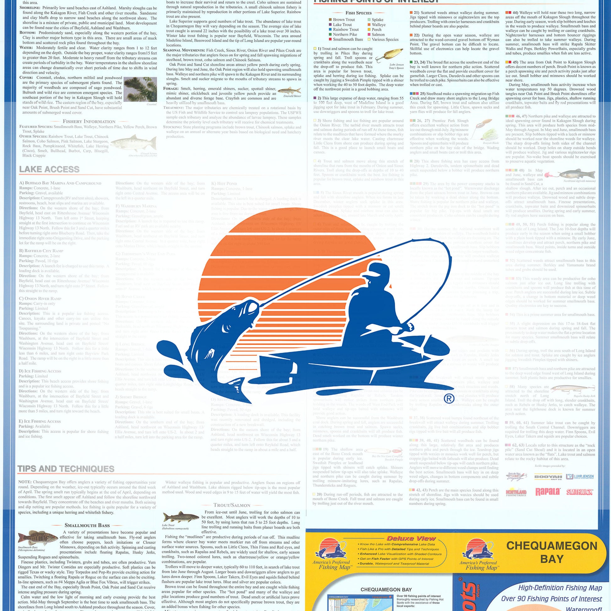 Chequamegon Bay-Superior Fishing Map (Ashland/Bayfield Co)