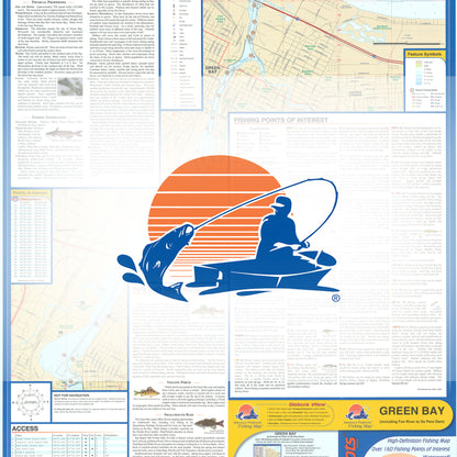 Green Bay - (Includes Lower Fox River) Fishing Map