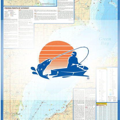 Green Bay - (Includes Lower Fox River) Fishing Map