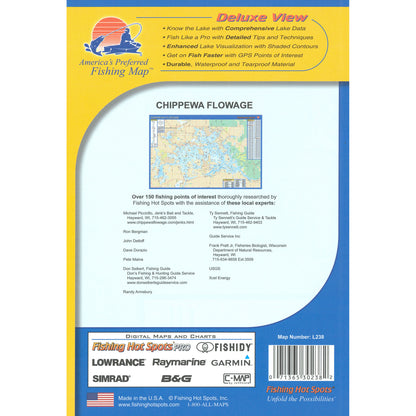 Chippewa Flowage (Sawyer Co) Fishing Map