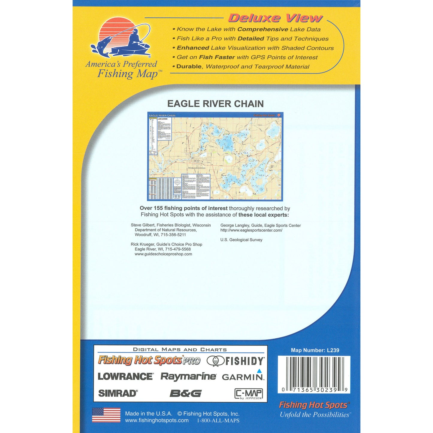 Eagle River Chain (Vilas Co) Fishing Map