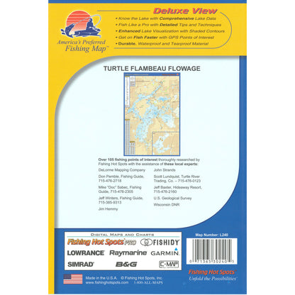 Turtle-Flambeau Flowage (Iron Co) Fishing Map