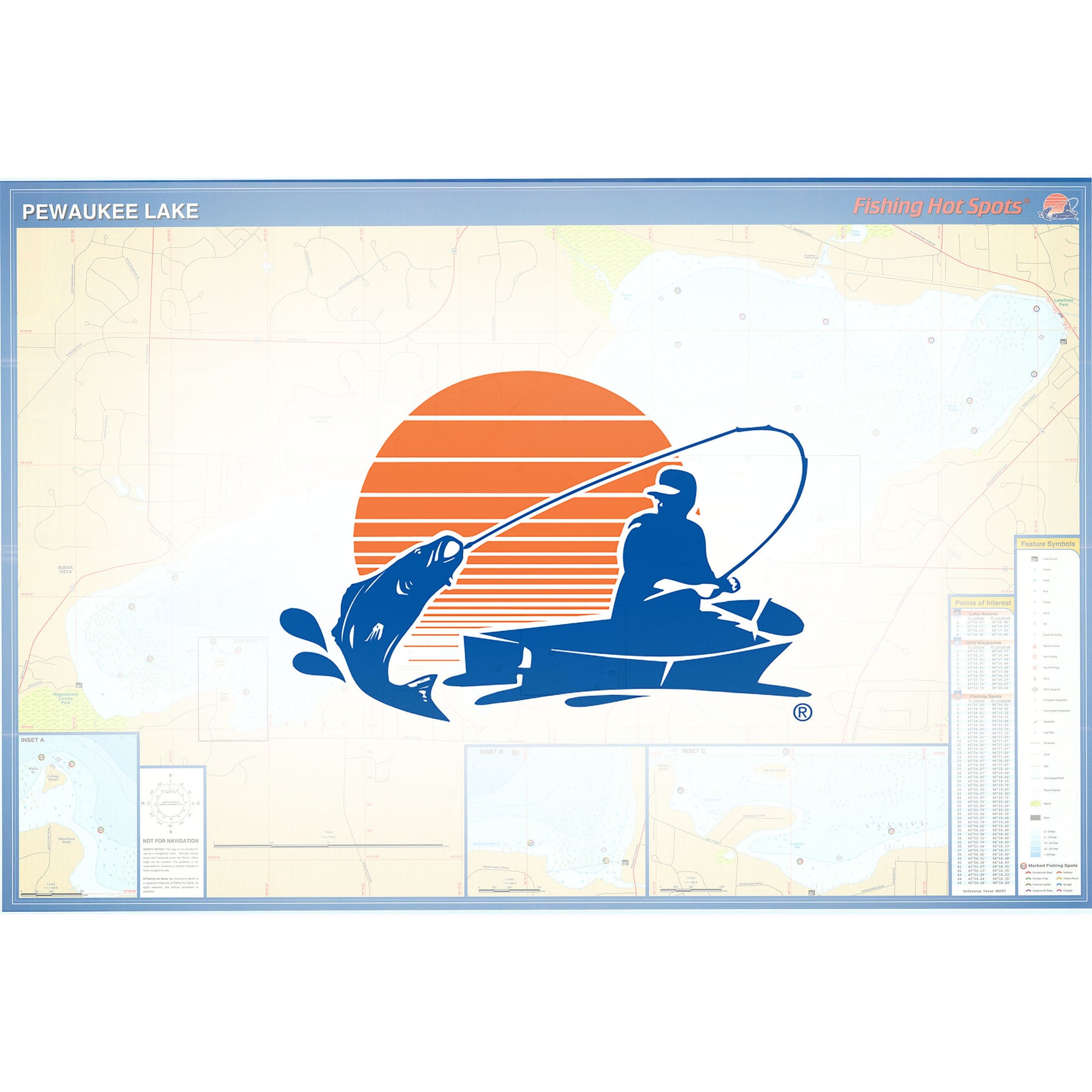 Pewaukee Lake Fishing Map