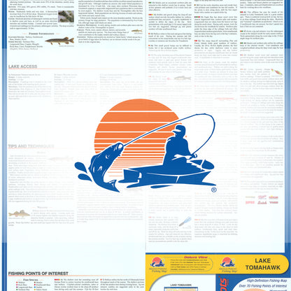 Lake Tomahawk Fishing Map (Oneida Co)