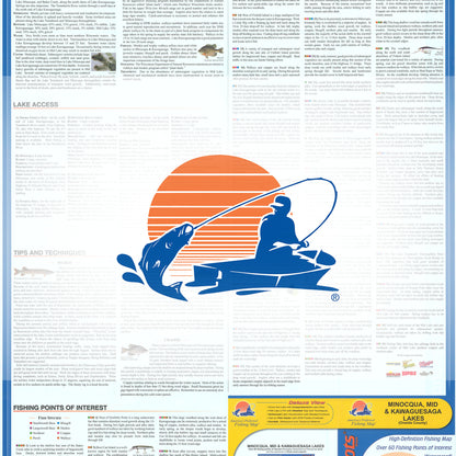 Minocqua/Kawaguesaga/Mid Lakes (Oneida Co) Fishing Map