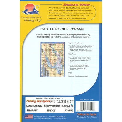 Castle Rock Flowage (Juneau/Adams Co) Fishing Map