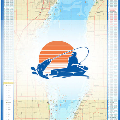 Lake Winnebago Fishing Map (Winnebago Co)