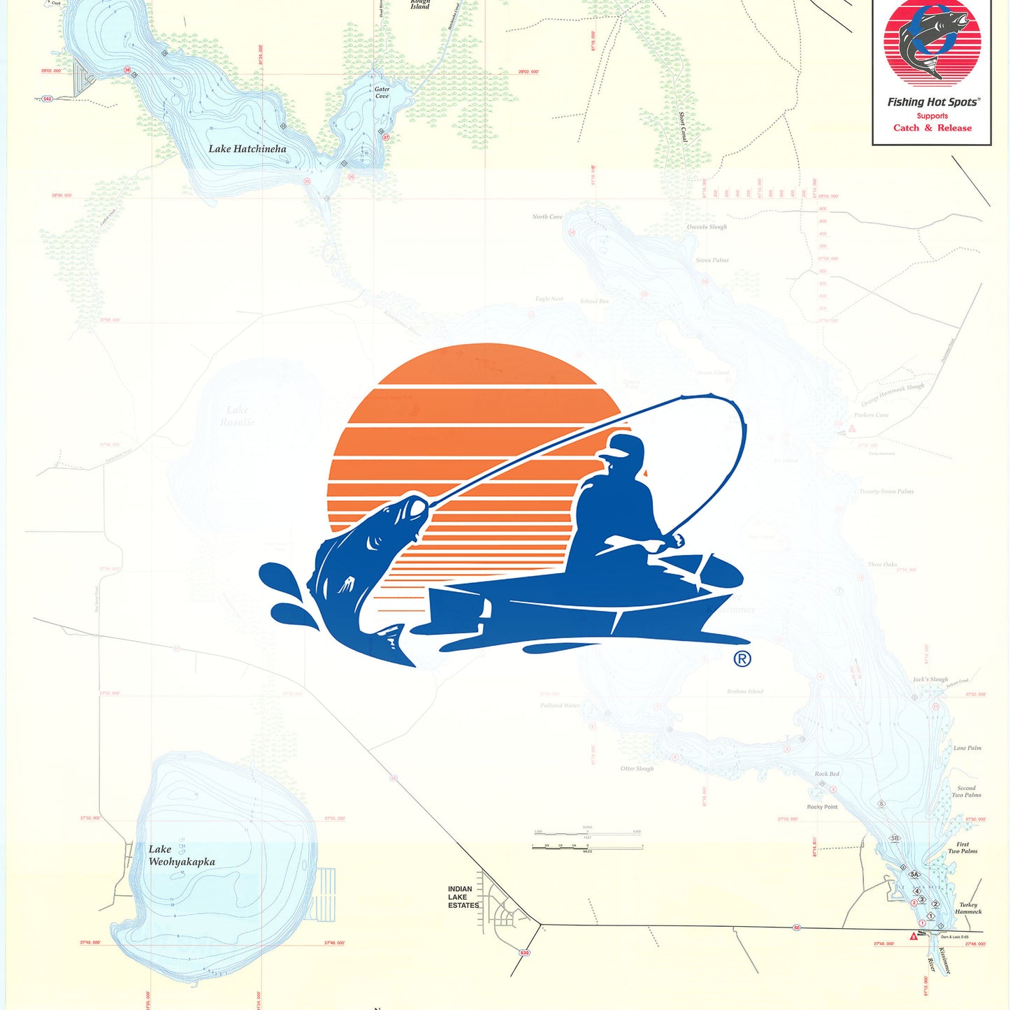 Lake Kissimmee Fishing Map