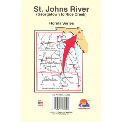 St. Johns River (Georgetown to Rice Creek) Fishing Map