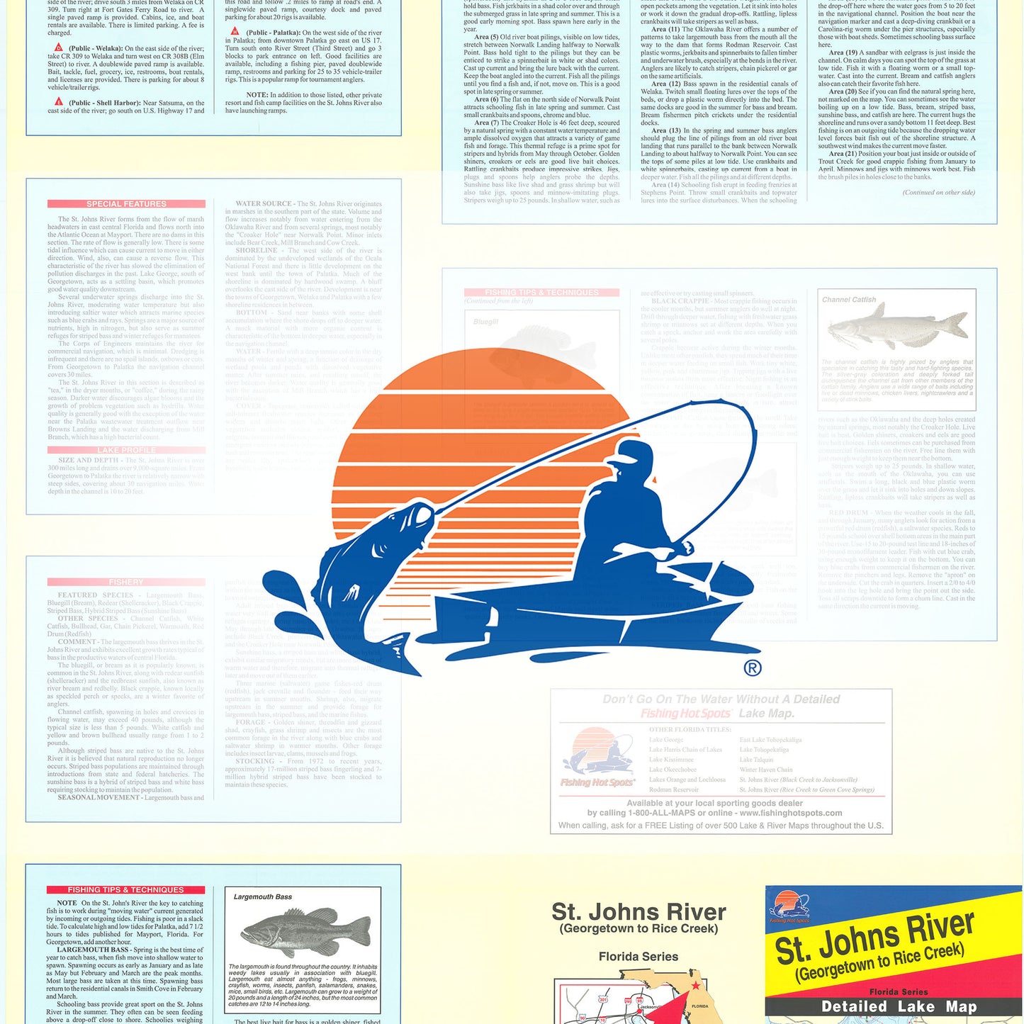 St. Johns River (Georgetown to Rice Creek) Fishing Map