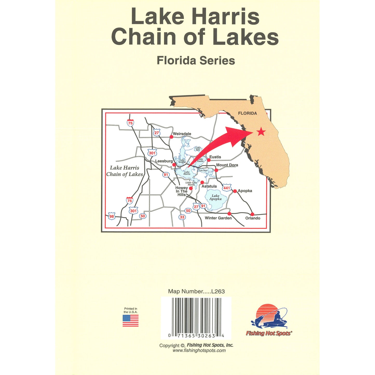 Harris Chain of Lakes Fishing Map