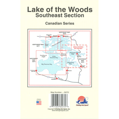 Lake of the Woods Southeast Fishing Map, Lake (incl. Sioux Narrows/Nestor Falls)