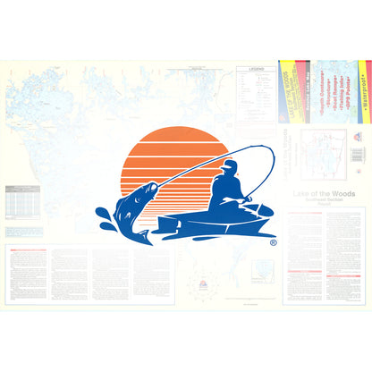 Lake of the Woods Southeast Fishing Map, Lake (incl. Sioux Narrows/Nestor Falls)