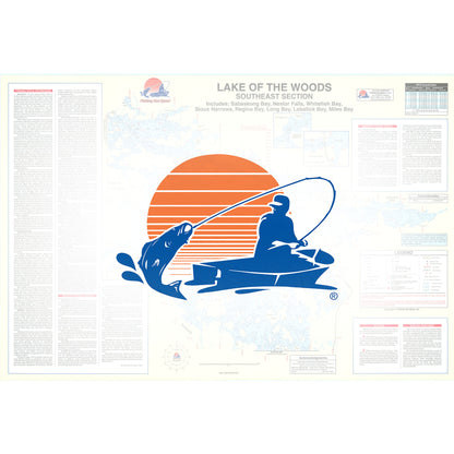 Lake of the Woods Southeast Fishing Map, Lake (incl. Sioux Narrows/Nestor Falls)