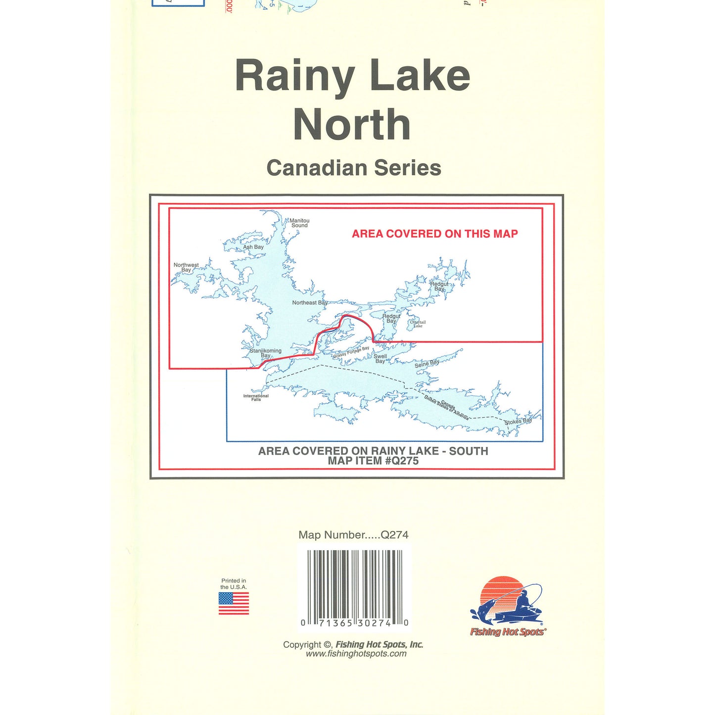Rainy Lake North Fishing Map