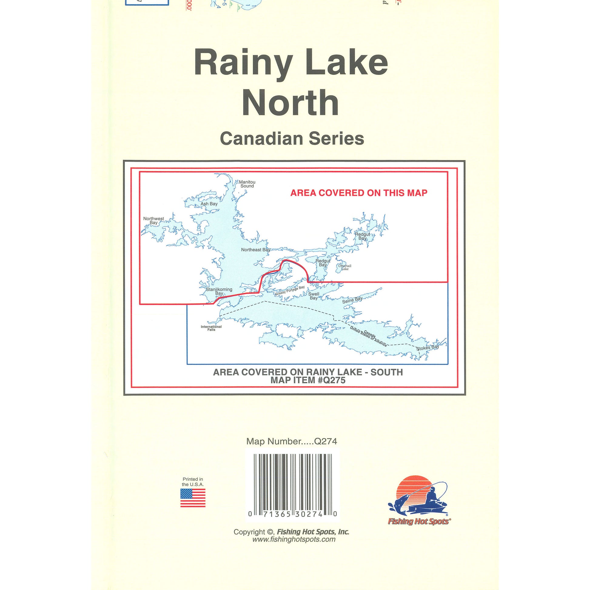 Rainy Lake North Fishing Map