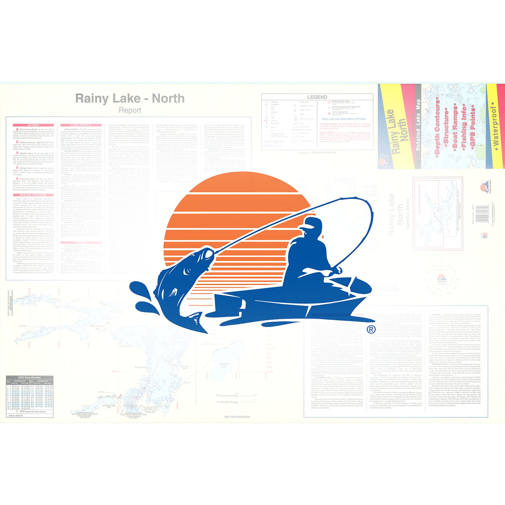 Rainy Lake North Fishing Map