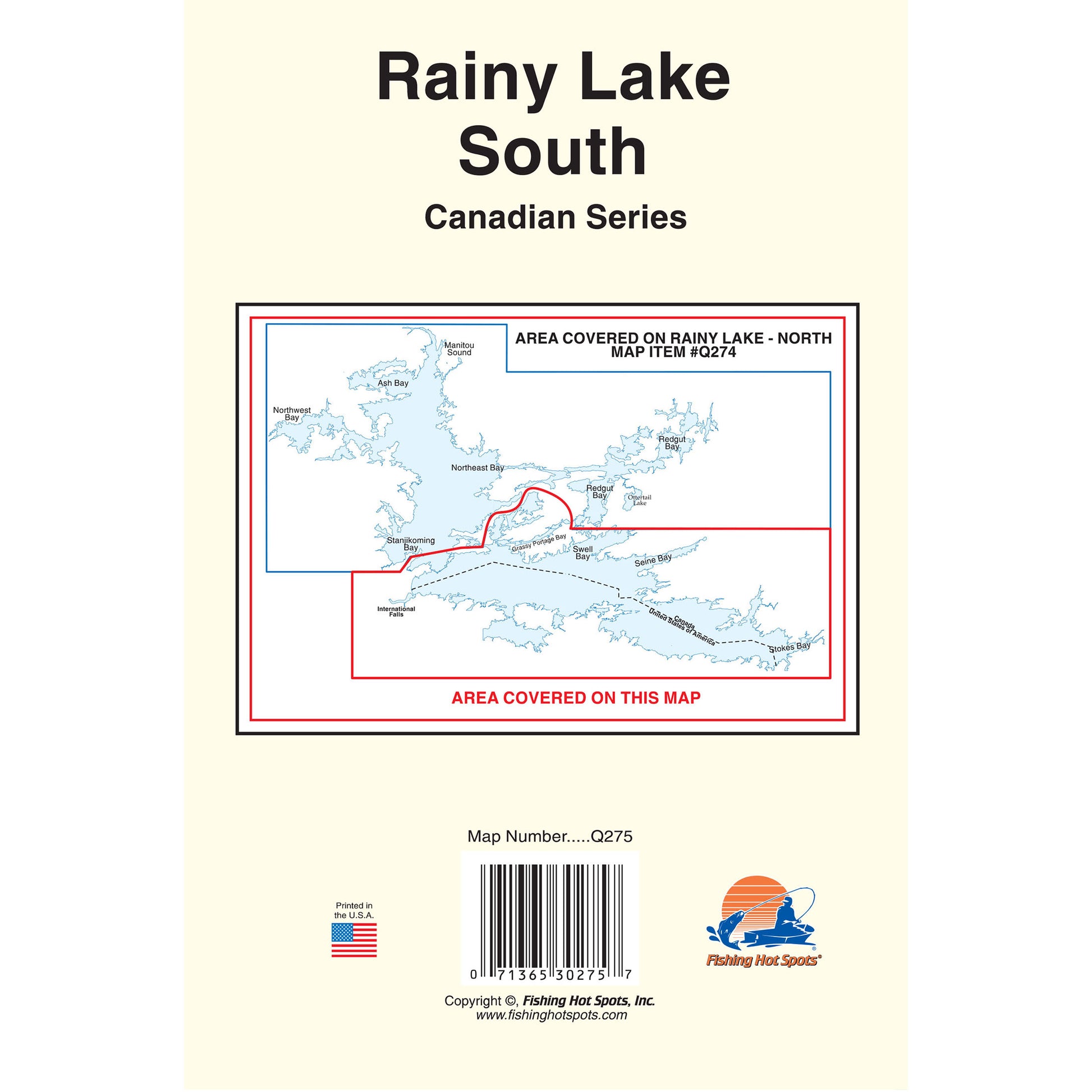 Rainy Lake South Fishing Map
