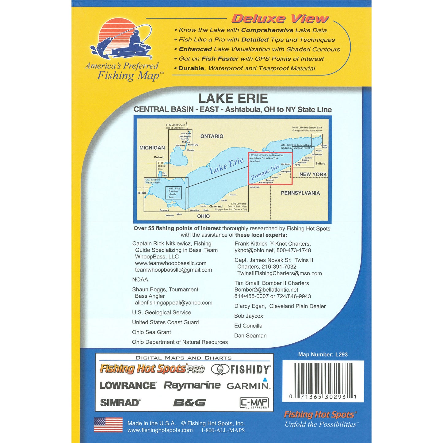 Lake Erie Central Basin East Fishing Map (Ashtabula, Ohio to New York State Line)