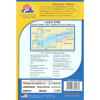 Lake Erie Central Basin East Fishing Map (Ashtabula, Ohio to New York State Line)
