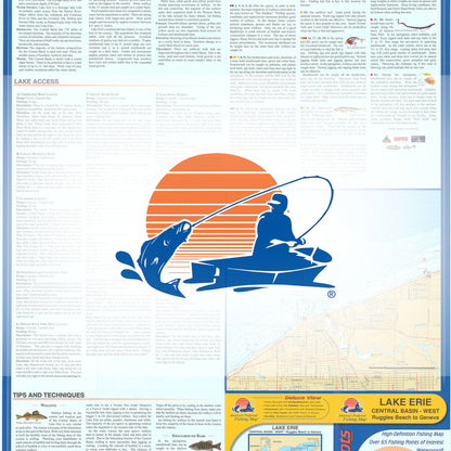 Lake Erie Fishing Map - Central Basin West (Ruggles Beach to Geneva, Ohio)