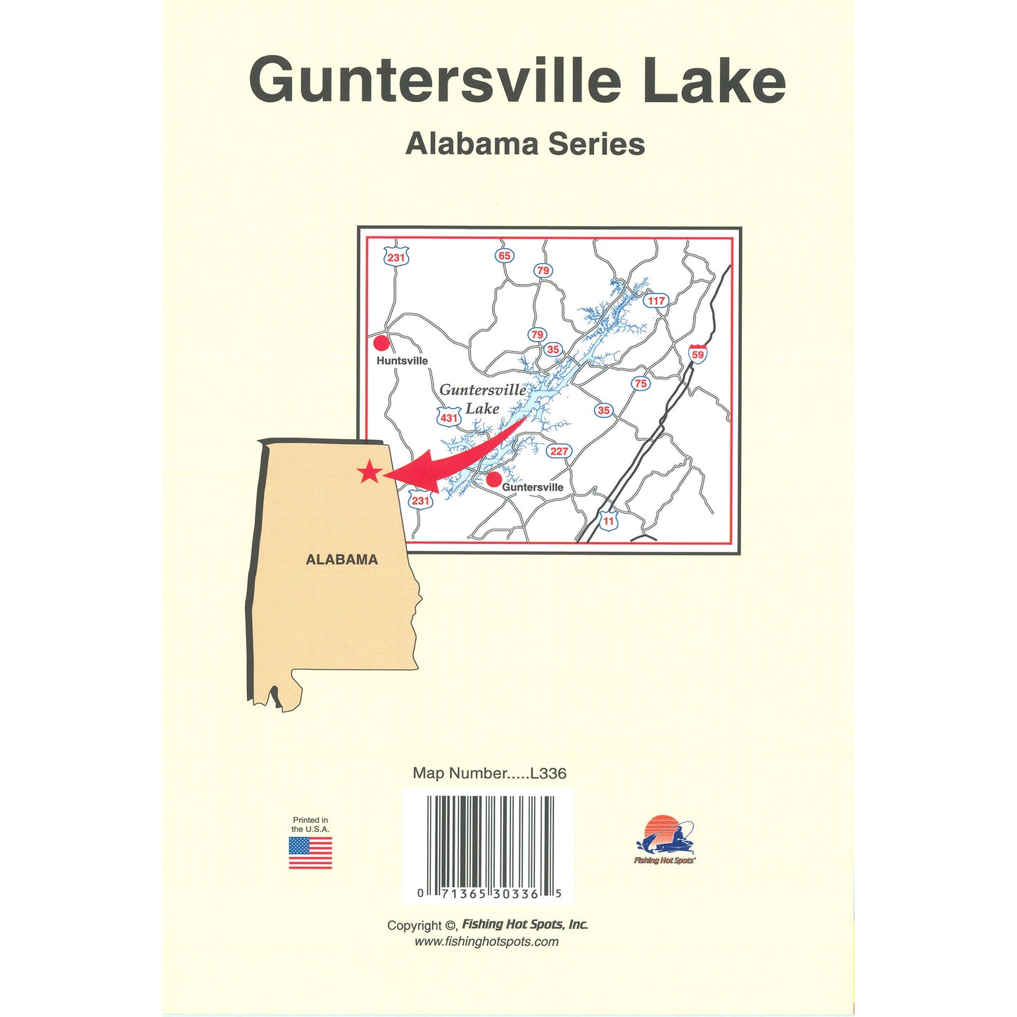 Guntersville fishing map